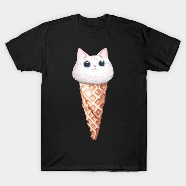 Cat Ice Cream T-Shirt by SuperrSunday